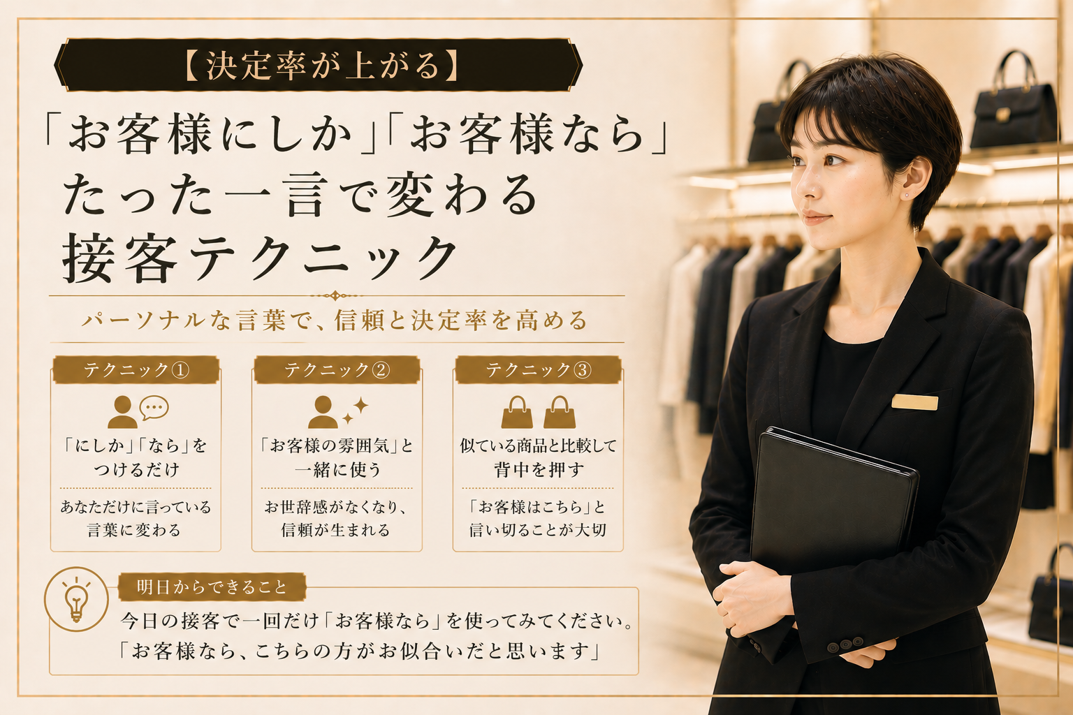 お客様にしか・お客様ならで変わる接客テクニック